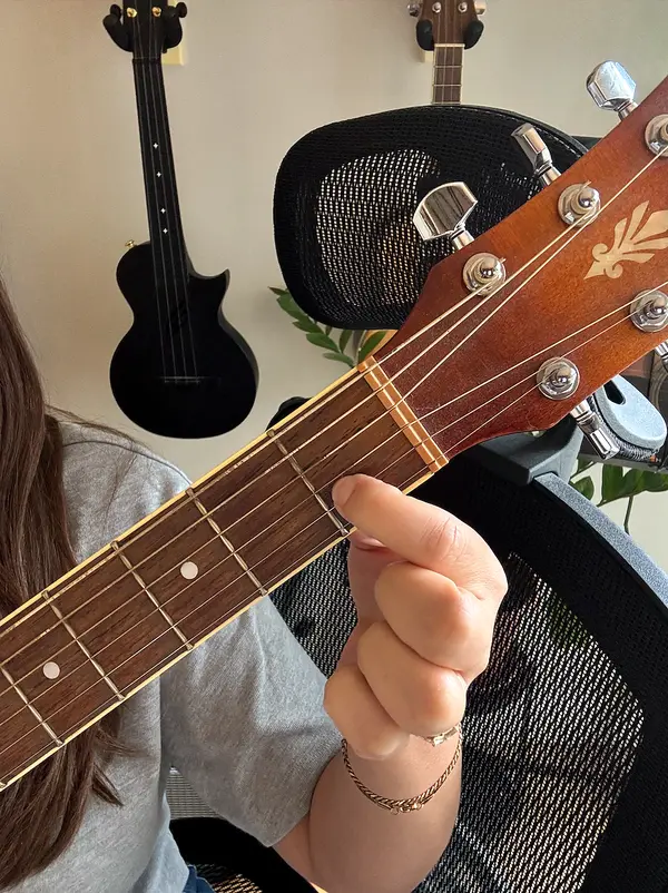 1-finger C chord diagram